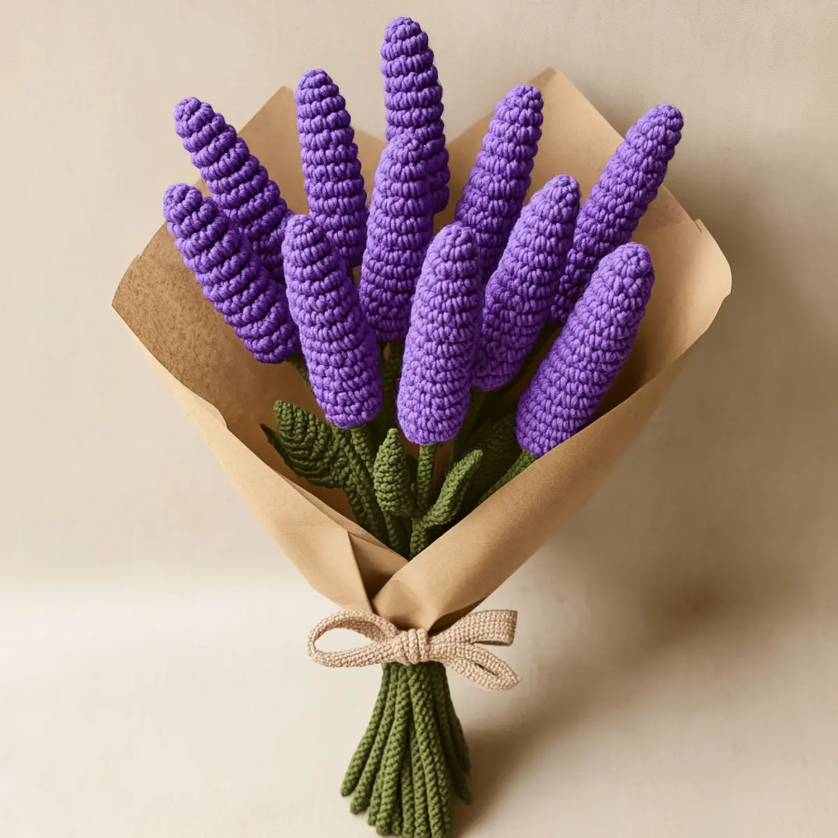 crochet lavender bouquet