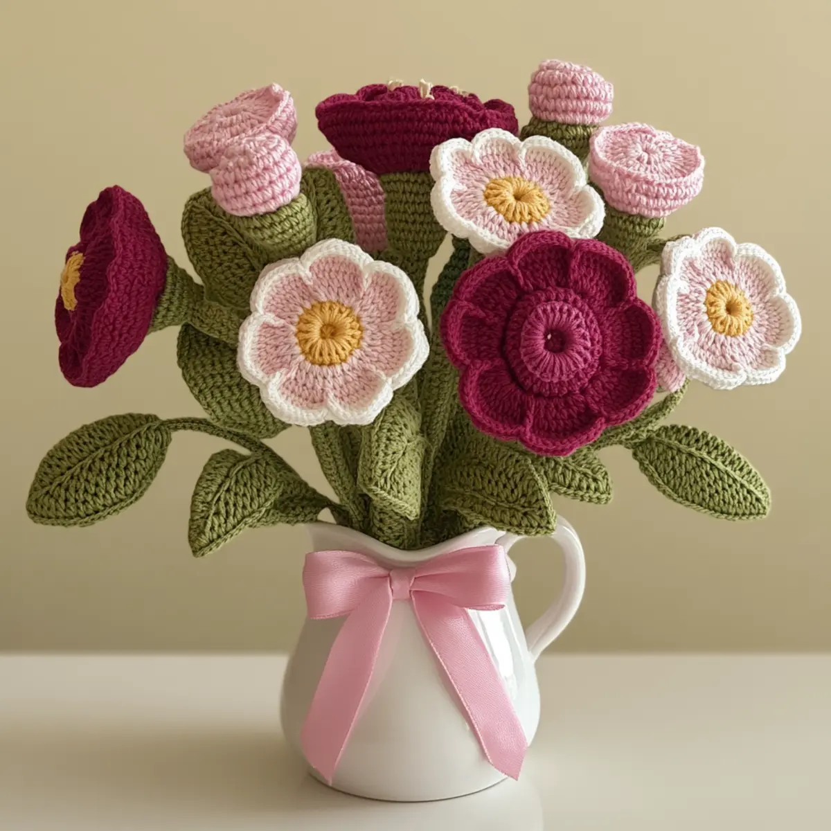 crochet flower bouquet