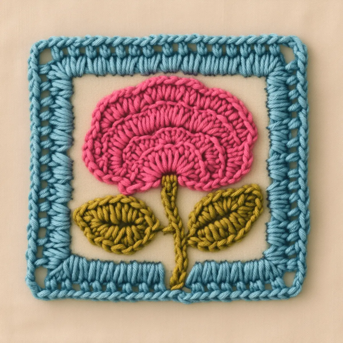 floral crochet square