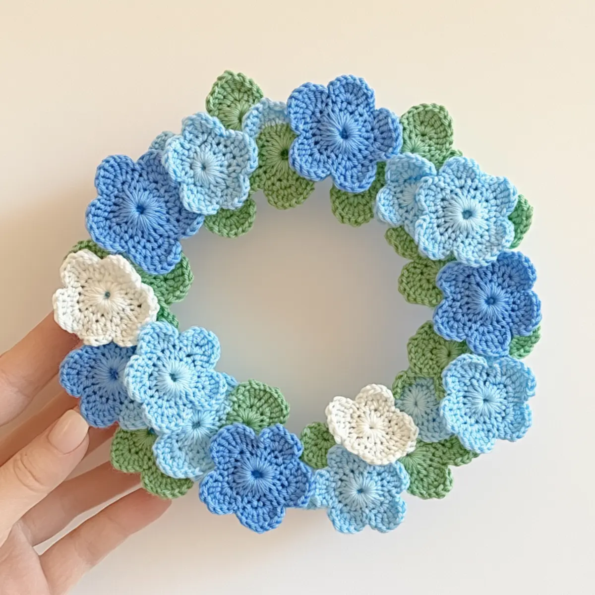 crochet hydrangea flower