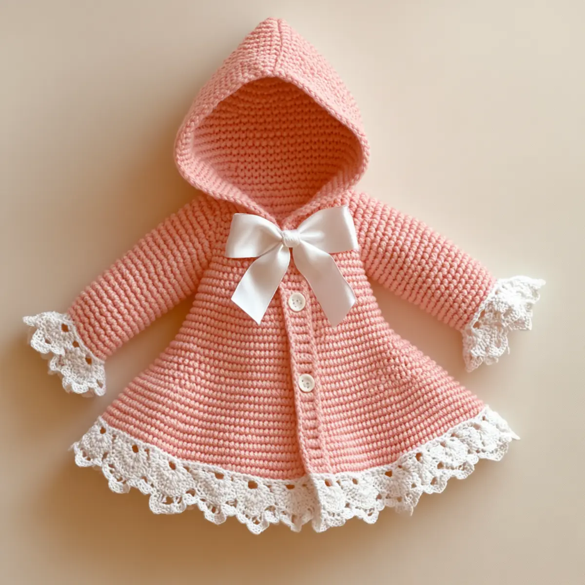 baby hooded coat crochet