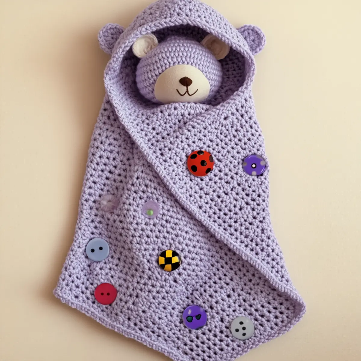crochet baby swaddle