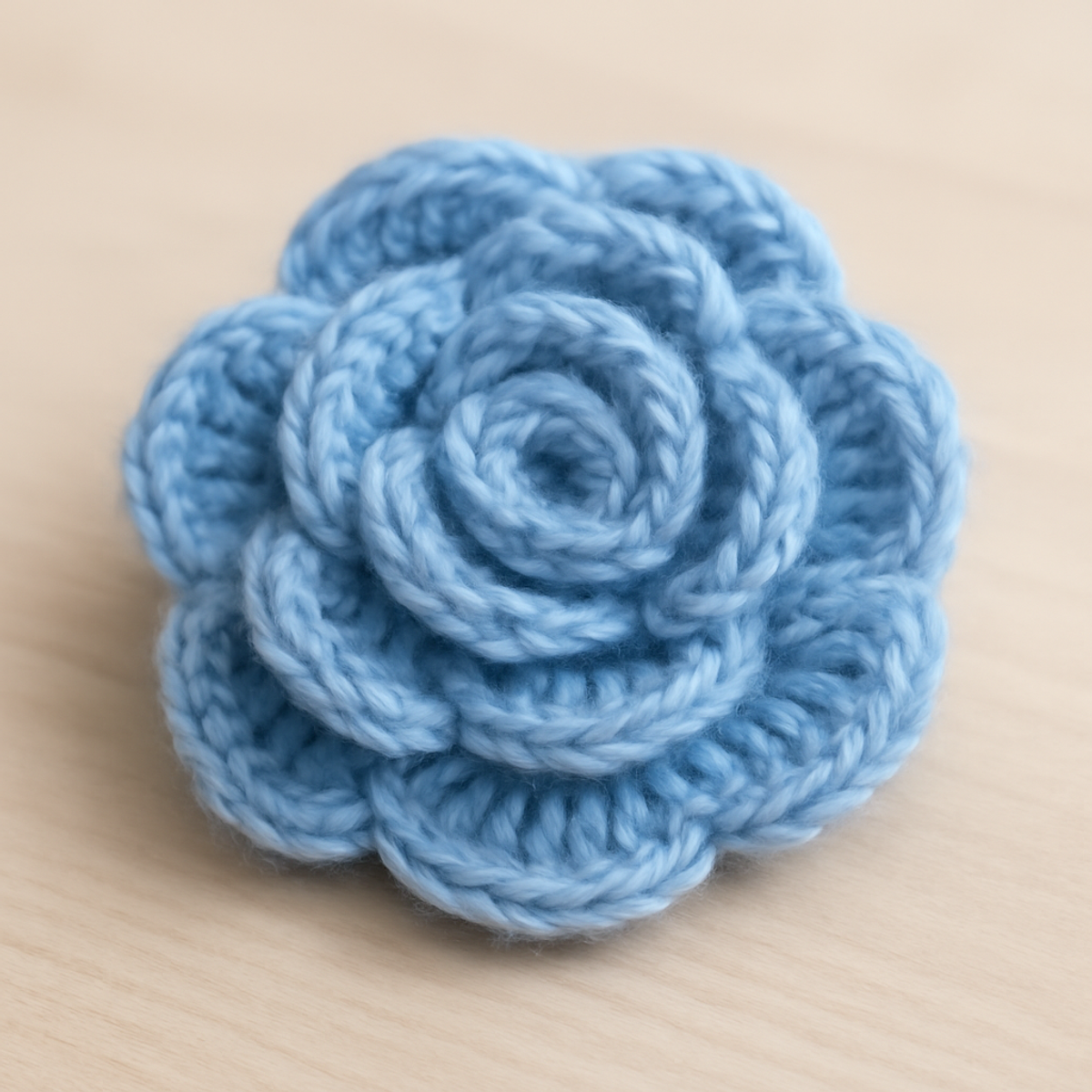 Elegant Crochet Rose Pattern with Layered Petals