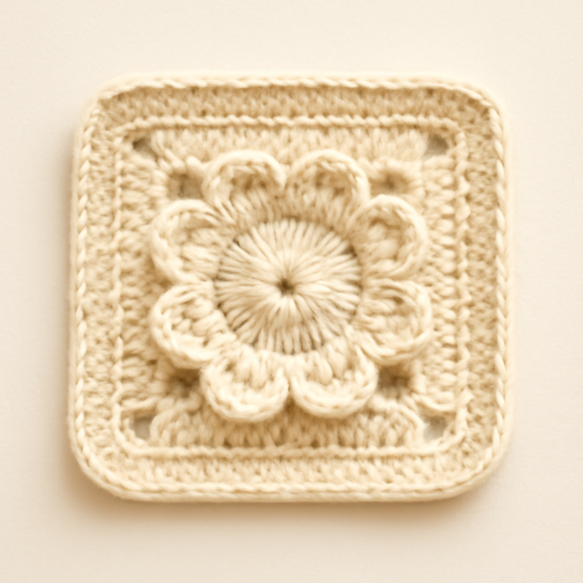 Flower Granny Square Crochet: Thick Petals for Cozy Decor